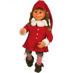 Puppet Girl Santa - standing on one leg