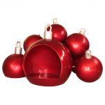 Christmas Ball stack w/seat - RED