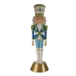 American Christmas Nutcracker 9ft. - White & Blue