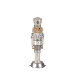 American Christmas Nutcracker 4ft - White & Silver