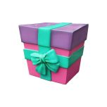 Christmas Parcel 30 cm (Purple & Pink)