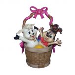 Easter Basket with Lam and Bunny