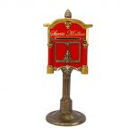 Santa Mailbox (Gold & Red)