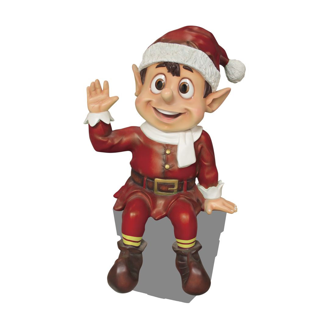 Lutin Du Pere Noel Assis