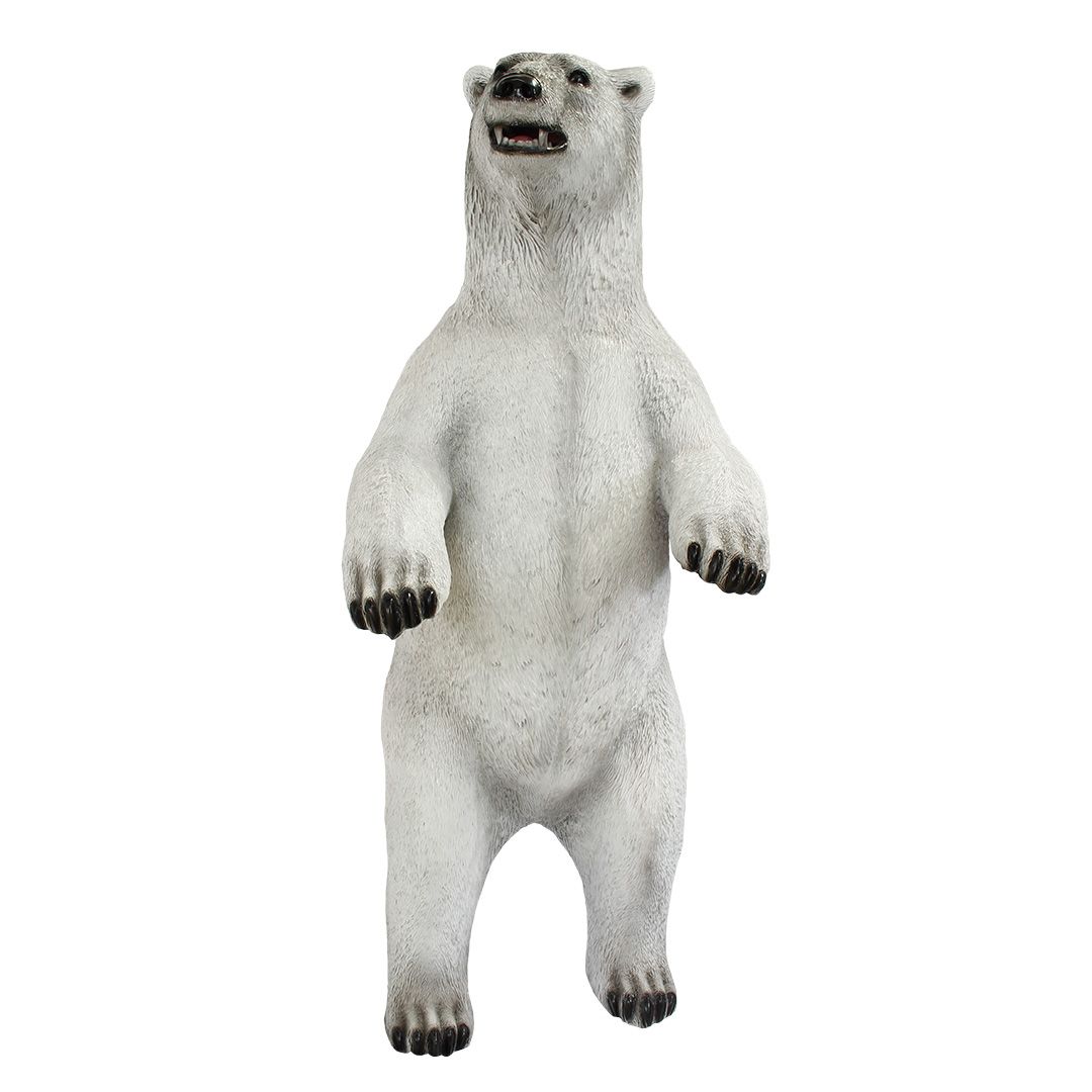 ワンピなど最旬ア！ Standing Size Life Polar Statue Bear 置物