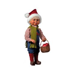 Boy Santa with Apple Basket 