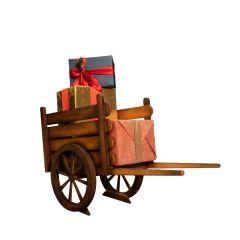 Wooden Cart with presents