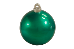 80 cm Christmas ball in green. Made from fiberglass and perfect for a Christmas display or decoration.
