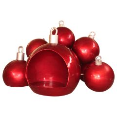 Christmas Ball Stack with Seat Red