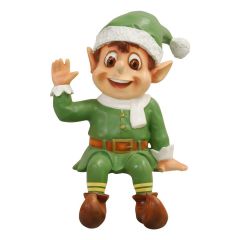 Sitting Santa Elf (Green)