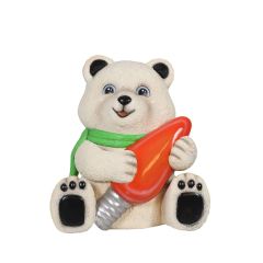 Baby Polar Bear Holding Light Bulb