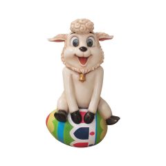 Easter Lamb Sitting on Easter Egg