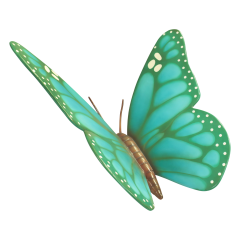 Big Cyan Butterfly