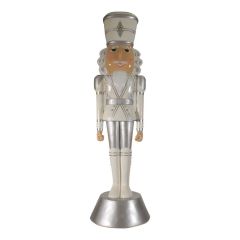 American Christmas Nutcracker 9ft. - White & Silver