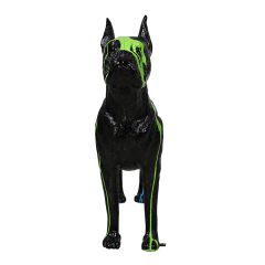 Boxer (All Black Color with Running Neon Paint of Blue, Green & Pink)