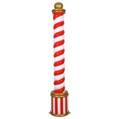 Candy Cane Pillar (White & Red)