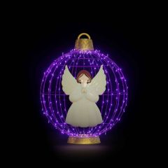 Christmas Ball "Angel" (Purple)