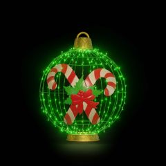 Christmas Ball "Candy Cane" (Green)
