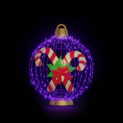 Christmas Ball "Candy Cane" (Purple)