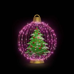 Christmas Ball "Christmas Tree" (Pink)