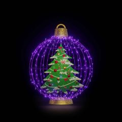 Christmas Ball "Christmas Tree" (Purple)