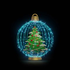 Christmas Ball "Christmas Tree" (Turquoise)