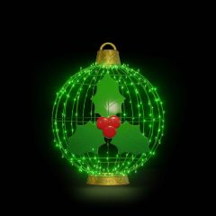 Christmas Ball "Mistletoe" (Green)