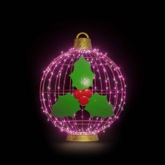 Christmas Ball "Mistletoe" (Pink)