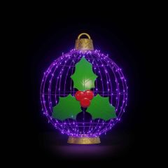 Christmas Ball "Mistletoe" (Purple)
