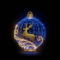 Christmas Ball "Reindeer" (Blue)
