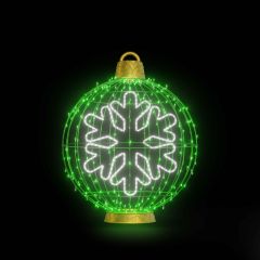 Christmas Ball "Snowflake" (Green)