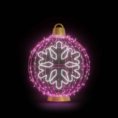 Christmas Ball "Snowflake" (Pink)