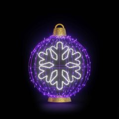 Christmas Ball "Snowflake" (Purple)