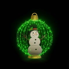 Christmas Ball "Snowman" (Green)