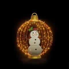 Christmas Ball "Snowman" (Orange)