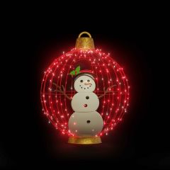 Christmas Ball "Snowman" (Red)