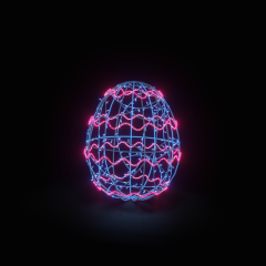 Easter Light Egg 1 (Blue & Pink)