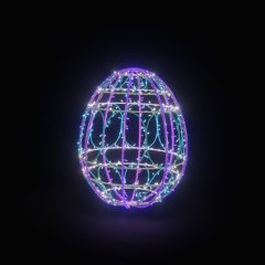 Easter Light Egg 2 (Turquoise. White & Pink)