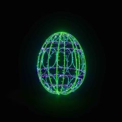 Easter Light Egg 2 (Green, Turquoise & Purple)