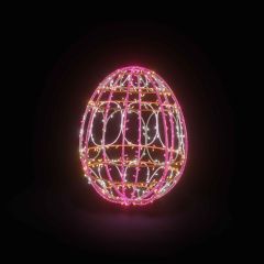 Easter Light Egg 2 (Pink, White & Orange)