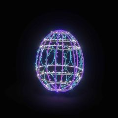 Easter Light Egg 2 (Purple, Turquoise & White)
