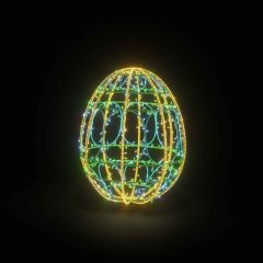 Easter Light Egg 2 (Yellow, Turquoise & Green)