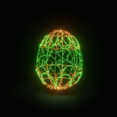 Easter Light Egg 3 (Green & Orange)