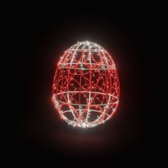 Easter Light Egg 3 (Red & White)