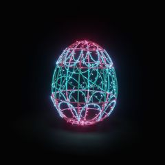 Easter Light Egg 3 (Turquoise & Pink)