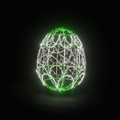 Easter Light Egg 3 (White & Green)