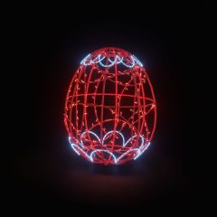 Easter Light Egg 4 (Red & White)