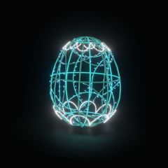 Easter Light Egg 4 (Turquoise & White)