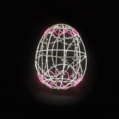 Easter Light Egg 4 (White & Pink)