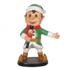 Santa Elf With Nutcracker Toy